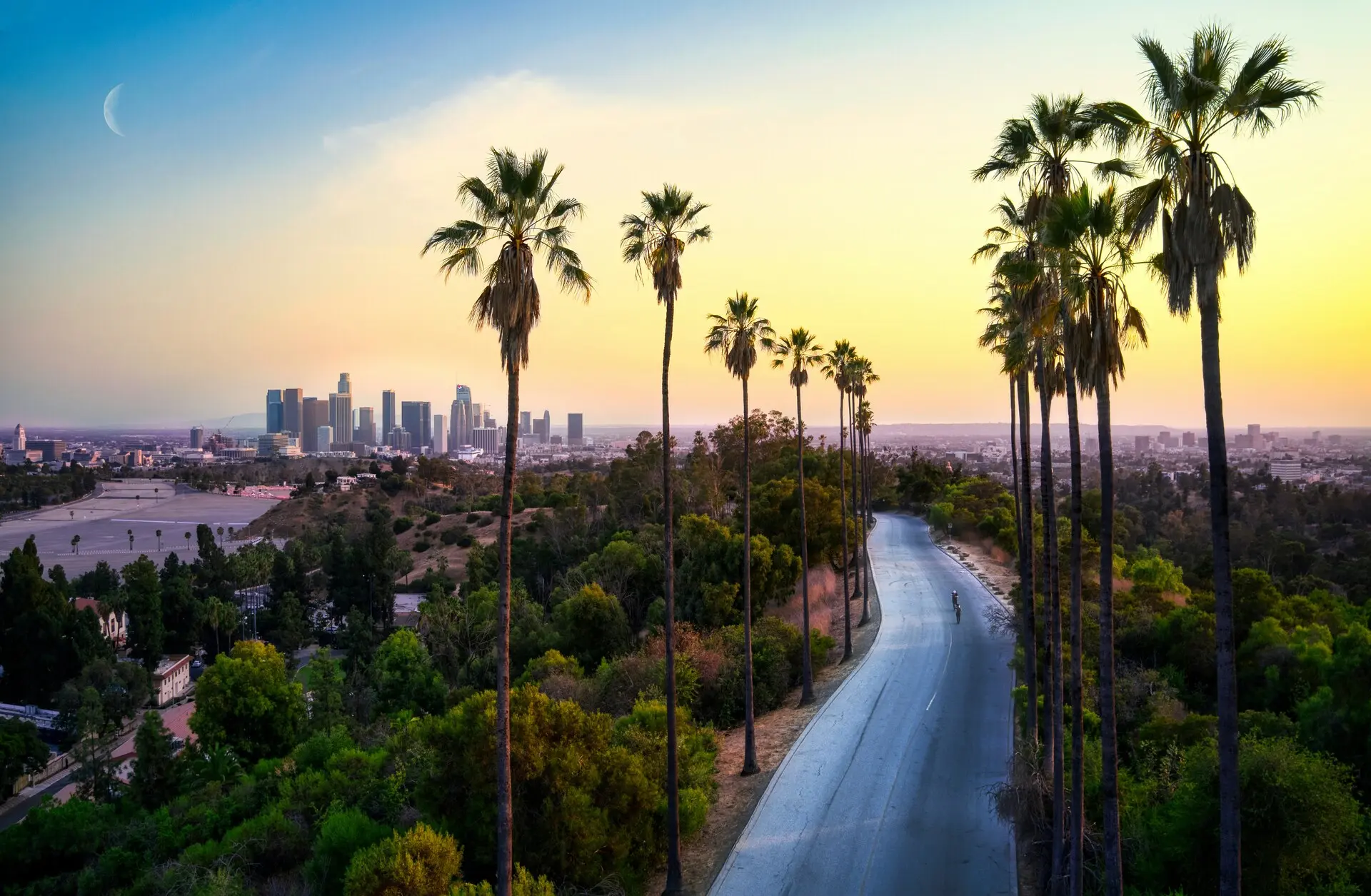 Coastal California skyline at dusk